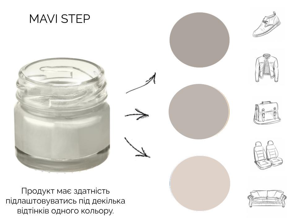 Крем для обуви и кожи Mavi Step Creme de Beaute 25 мл Светло-серый (C01/140/025) - фото 3