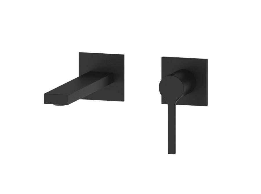 Змішувач для умивальника прихованого монтажу Nett QB-22 настінний Чорний (081180)