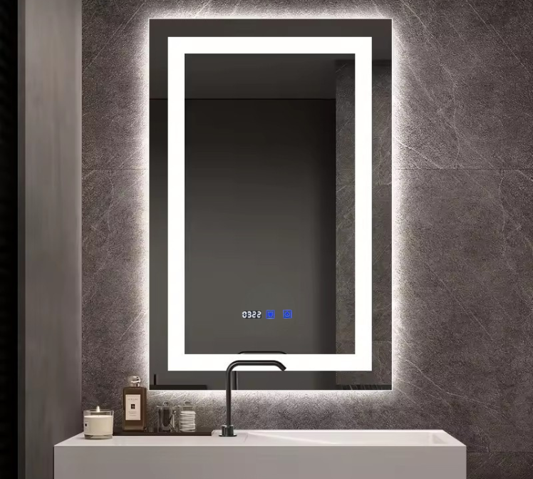 Зеркало вертикальное с подсветкой LED в ванную комнату 60х80 см