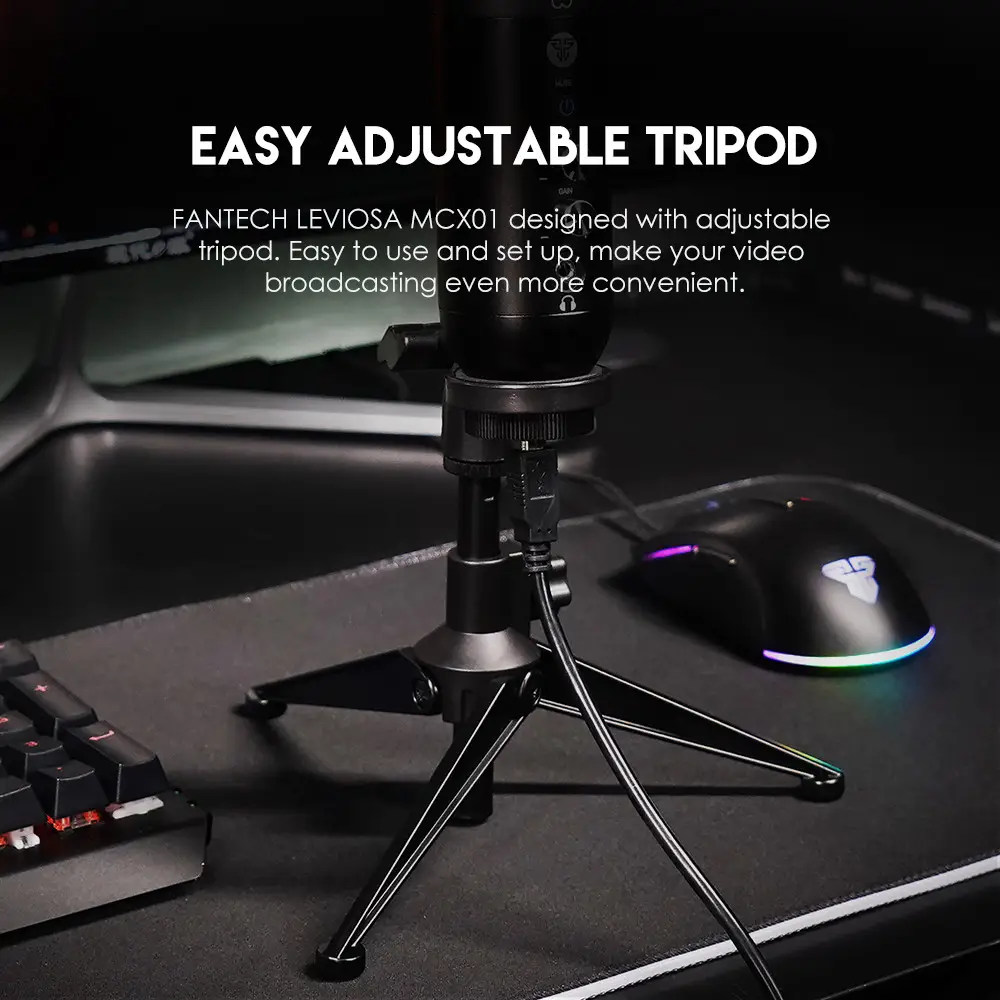 Конденсаторний мікрофон Fantech MCX01 Leviosa на підставці Чорний (1105224212) - фото 6 Конденсаторний мікрофон Fantech MCX01 Leviosa на підставці Чорний (1105224212) - фото 6