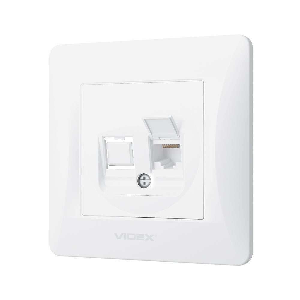 Розетка комп'ютерна Vіdех Bіnеrа одинарна CAT6 Білий (22551139)
