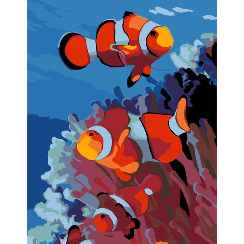 Картина по номерам Rosa Рыбки в Коралл 35х45 см (Az-218881)