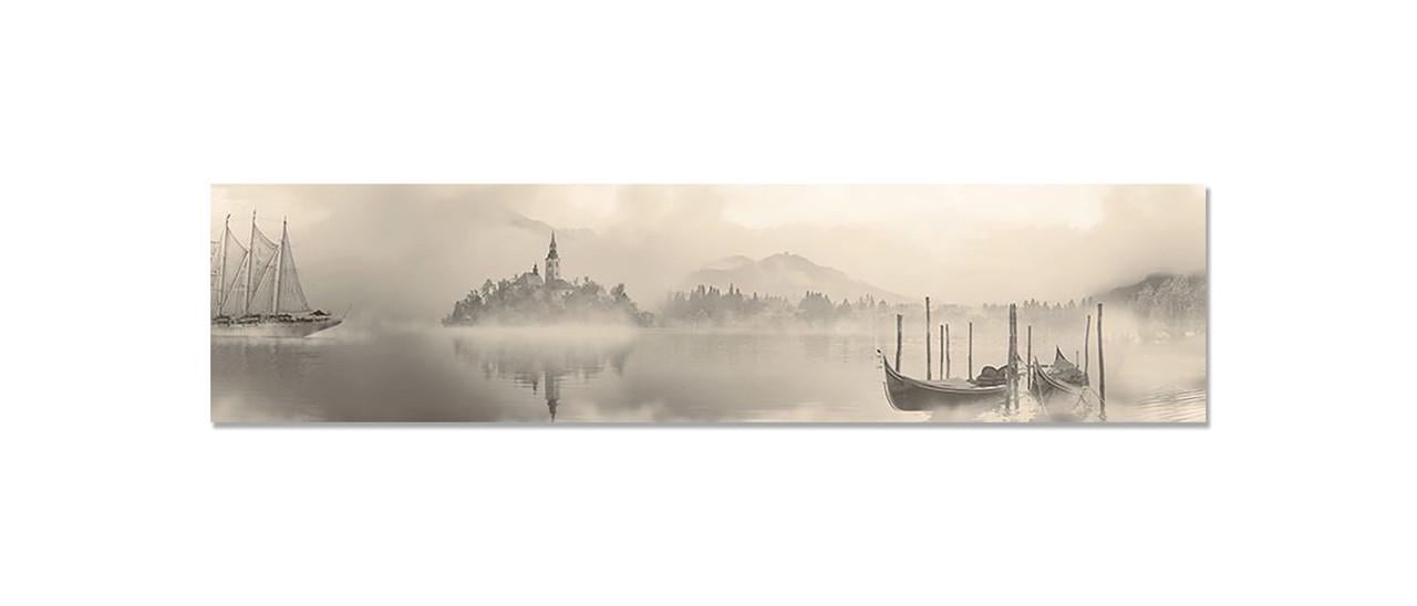 Наклейка виниловая на кухню Zatarga Пристань в тумане 600х2500 мм (1289776411)