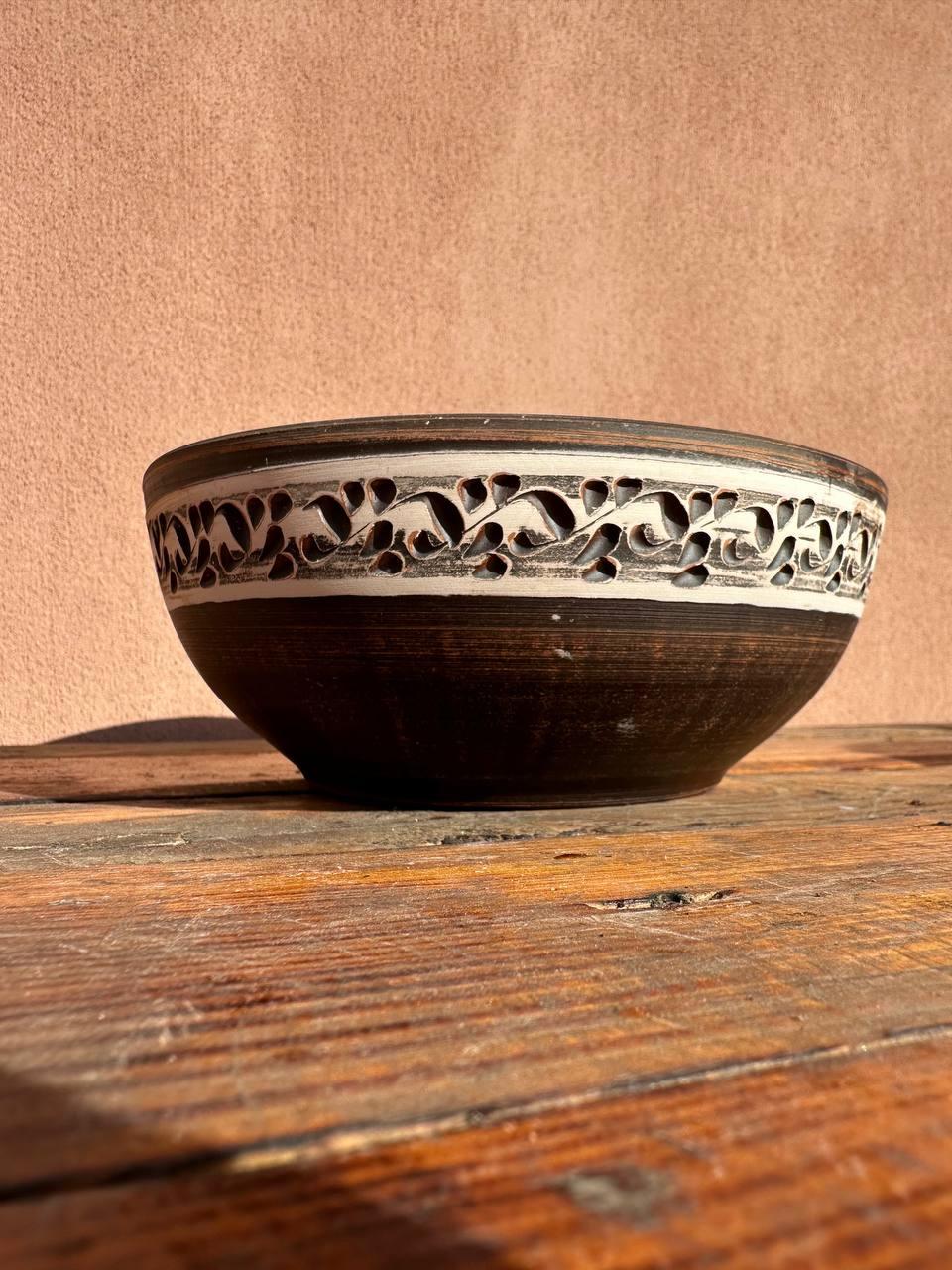 Салатник із червоної глини 1 л - фото 2