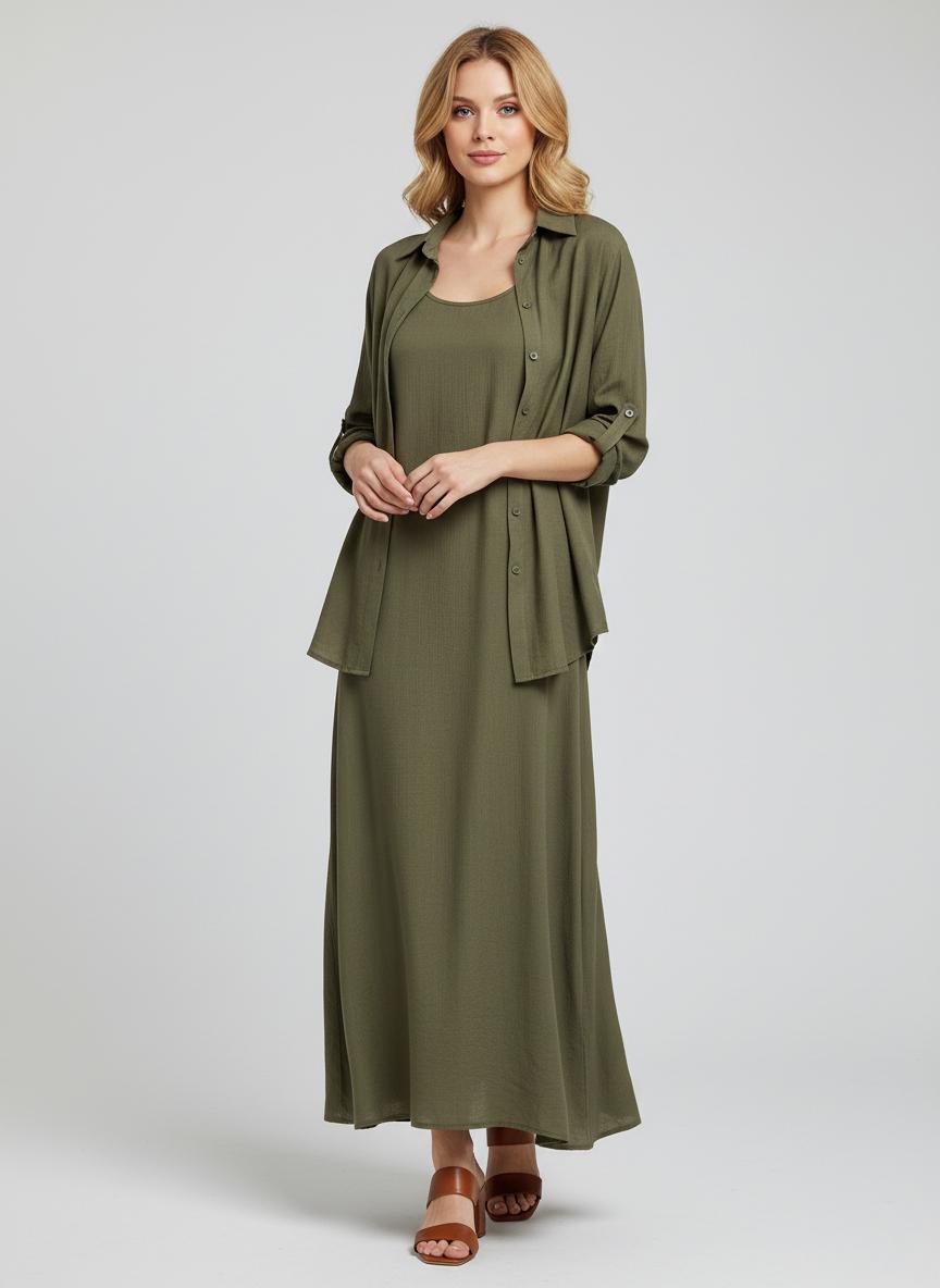 Костюм-двойка женский летнее платье и рубашка L (GF-13) - фото 6