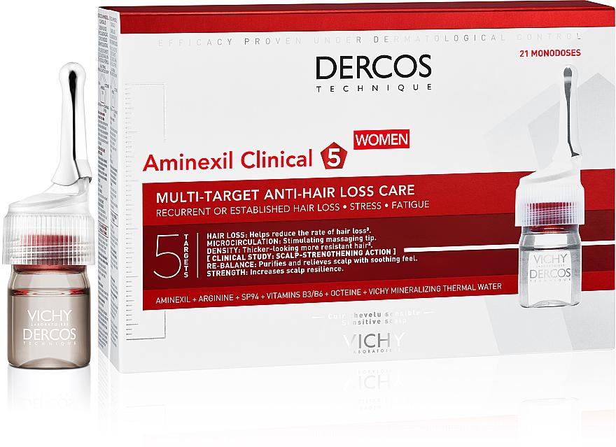 Средство против выпадения волос Vichy Dercos Aminexil Clinical 5 для женщин 21 ампула