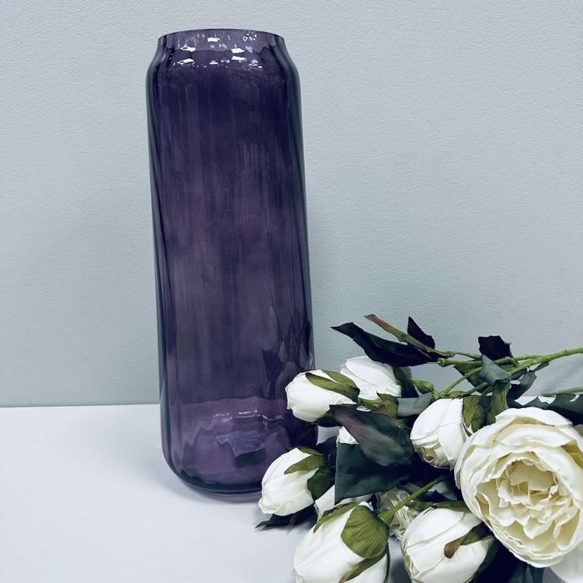 Ваза скляна Olens 102-932 Маракеш 36 см Фіолетовий (2520503469)