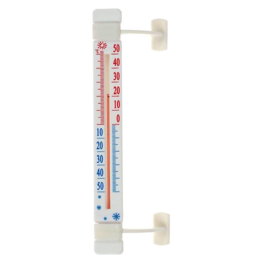 Термометр оконный без ртути на липучке от -50°C до 50°C Белый (BP-1676) - фото 2