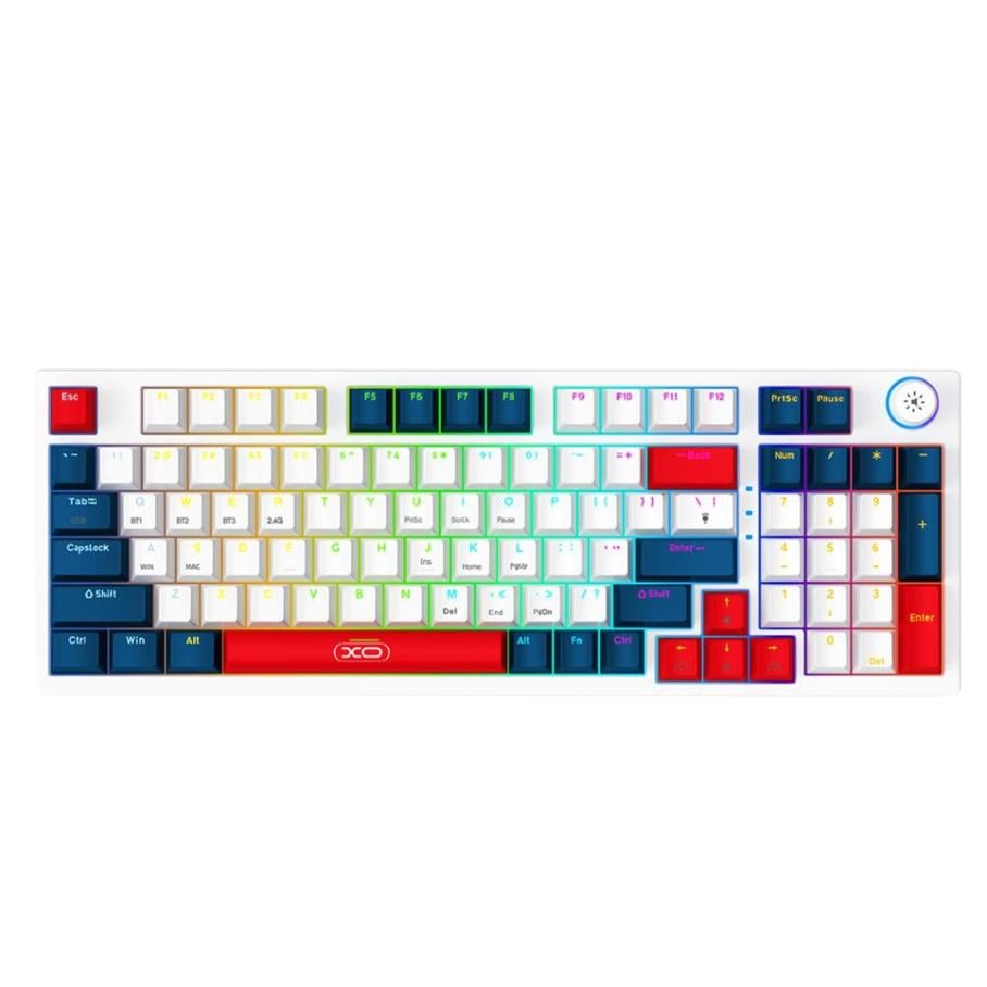 Клавиатура игровая механическая XO KB-08 Tri-mode Bluetooth 5.0 2.4GHz USB-C 96 клавиш (34806467)