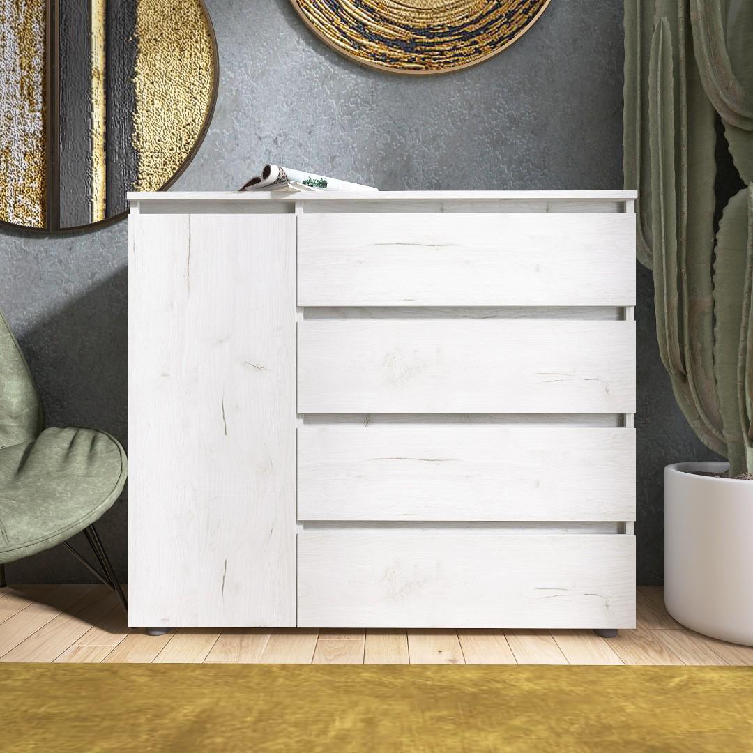 Комод Everest Лайт КЛ-3 1050х377х930 мм Крафт білий (11401) - фото 4 Комод Everest Лайт КЛ-3 1050х377х930 мм Крафт білий (11401) - фото 4