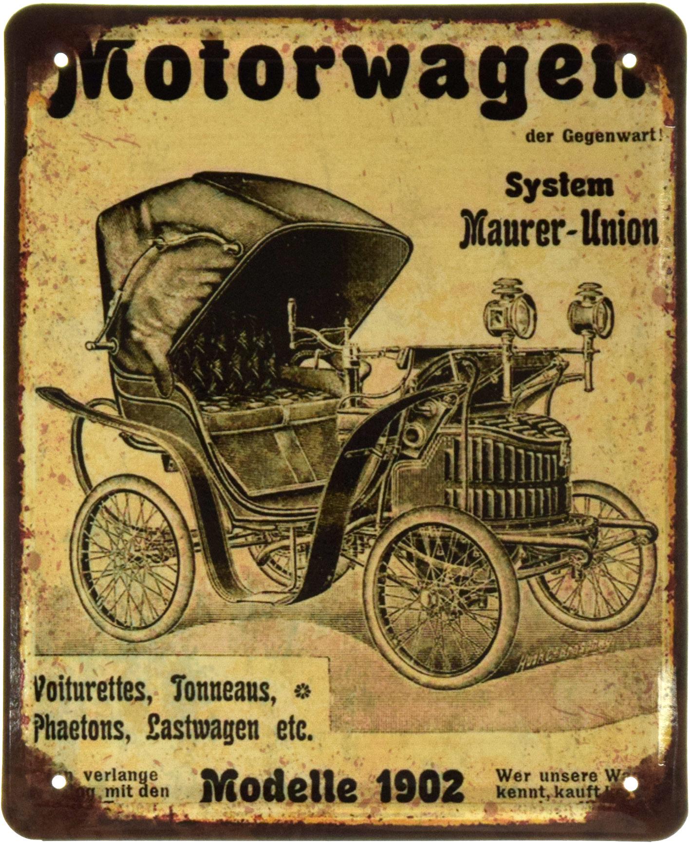 Табличка металева Motorwagen Modelle 1902 18x22 см Табличка металева Motorwagen Modelle 1902 18x22 см