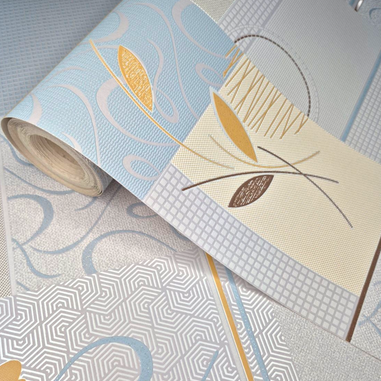 Обои виниловые на бумажной основе Славянские обои 356-03 с цветочным орнаментом 0,53x10,05 м (2302239447)