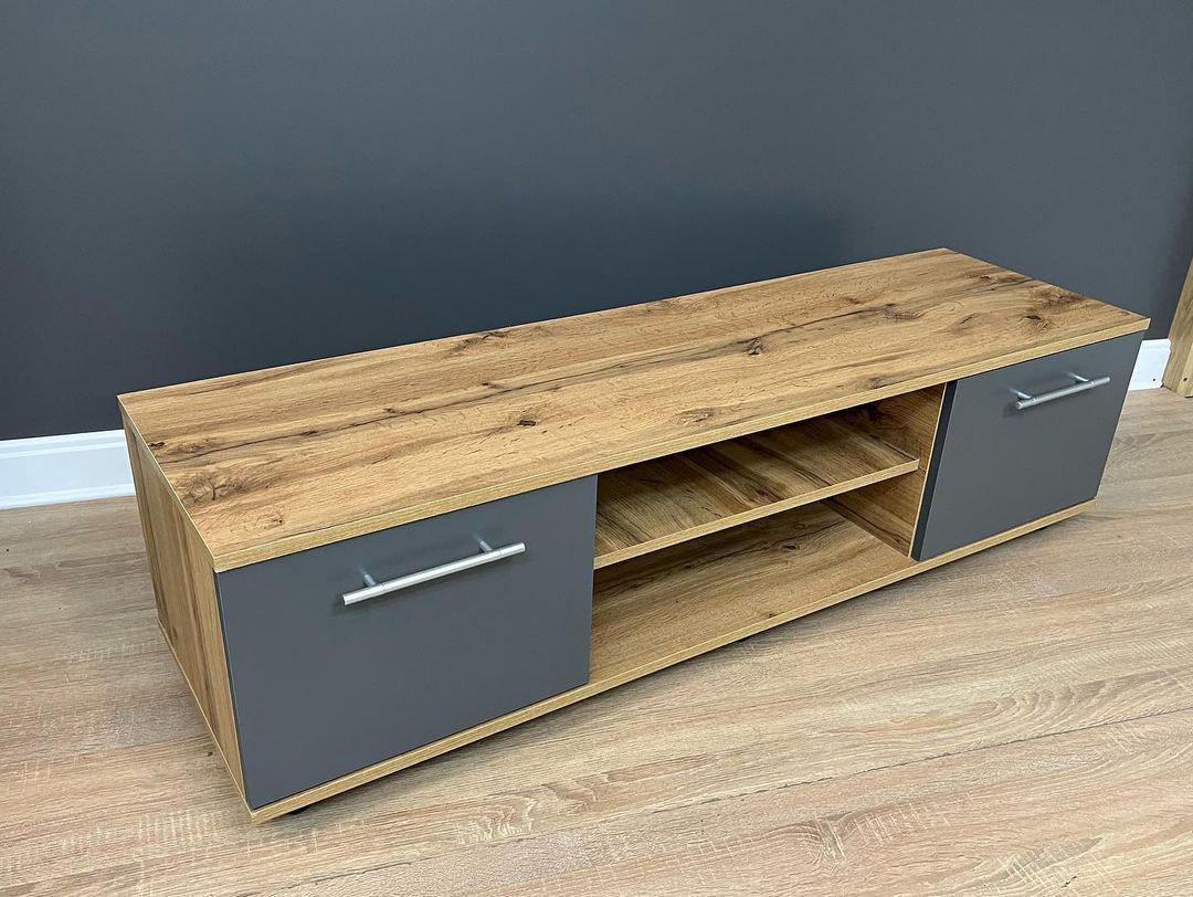 Тумба під телевізор Smart 1390х400х380 мм Дуб Аппалачі/Антрацит - фото 4