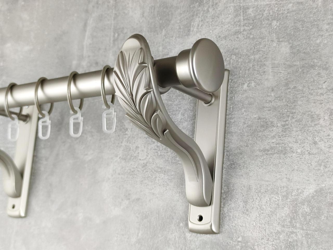 Карниз MStyle металлический для штор однорядный Дуо 25 мм гладкий 200 см Сатин (5013049)