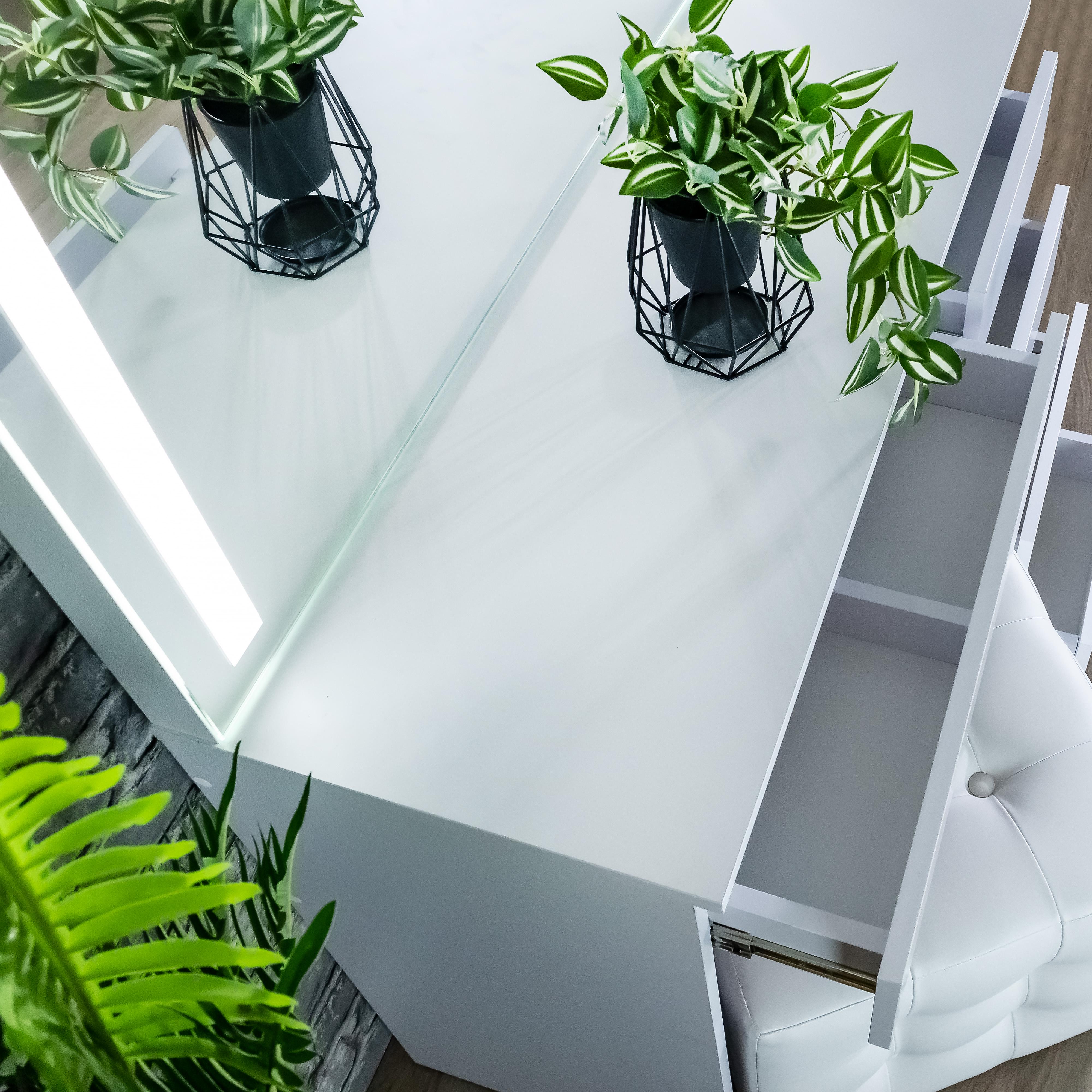 Стіл макіяжний з підсвіткою та шухлядками 160х100х40 см Білий (03/06) - фото 2 Стіл макіяжний з підсвіткою та шухлядками 160х100х40 см Білий (03/06) - фото 2