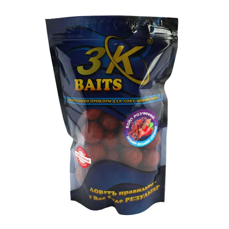 Бойл растворимый 3KBaits Кальмар-осьминог-клубника 24 мм 400 г (3KB1280)