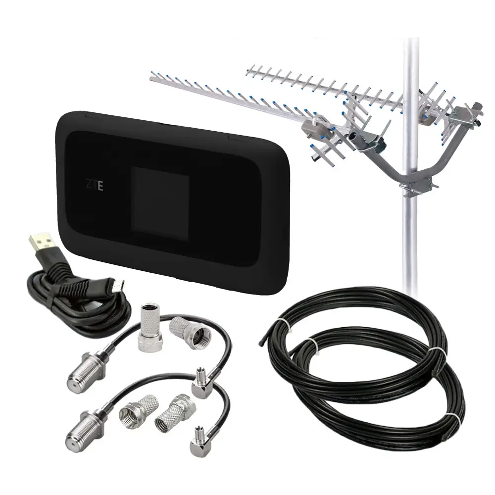Комплект с Wi-Fi роутером ZTE MF910 с экраном и антеннами 14,7 dBi MIMO Energy до 150 Мбит/с (1987135431)