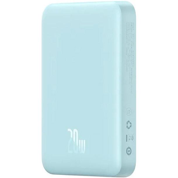 Внешний аккумулятор Baseus Magnetic Mini Wireless Fast Charge 10000 mAh 20W Blue (PPCX110103) - фото 3 Внешний аккумулятор Baseus Magnetic Mini Wireless Fast Charge 10000 mAh 20W Blue (PPCX110103) - фото 3