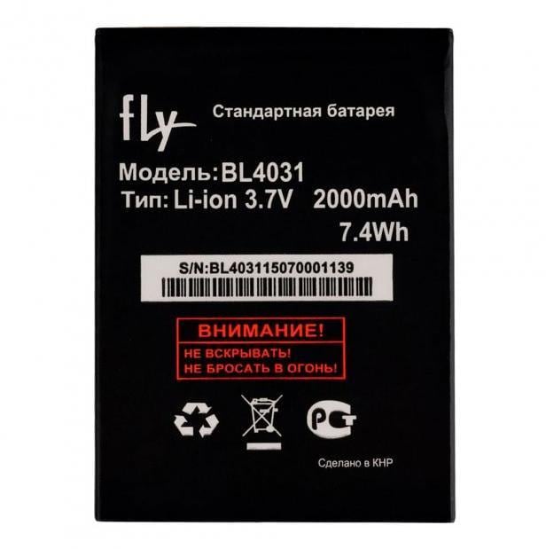 Аккумулятор BL4031 для телефона Fly IQ4403 2000 mAh (000021437) Аккумулятор BL4031 для телефона Fly IQ4403 2000 mAh (000021437)