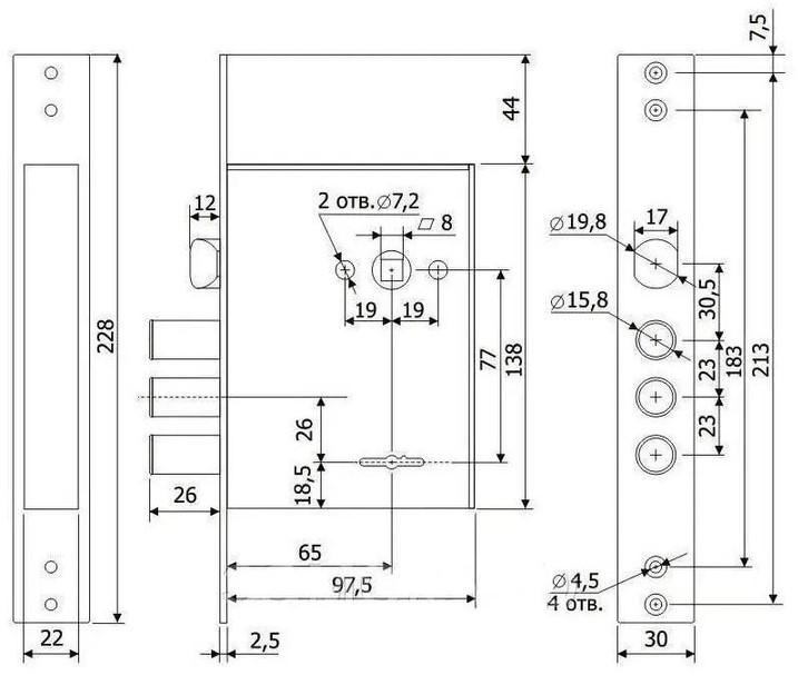 Замок сувальдный 447L 5 ключей без соответствующей планки Хром (1-30184) - фото 2 Замок сувальдный 447L 5 ключей без соответствующей планки Хром (1-30184) - фото 2
