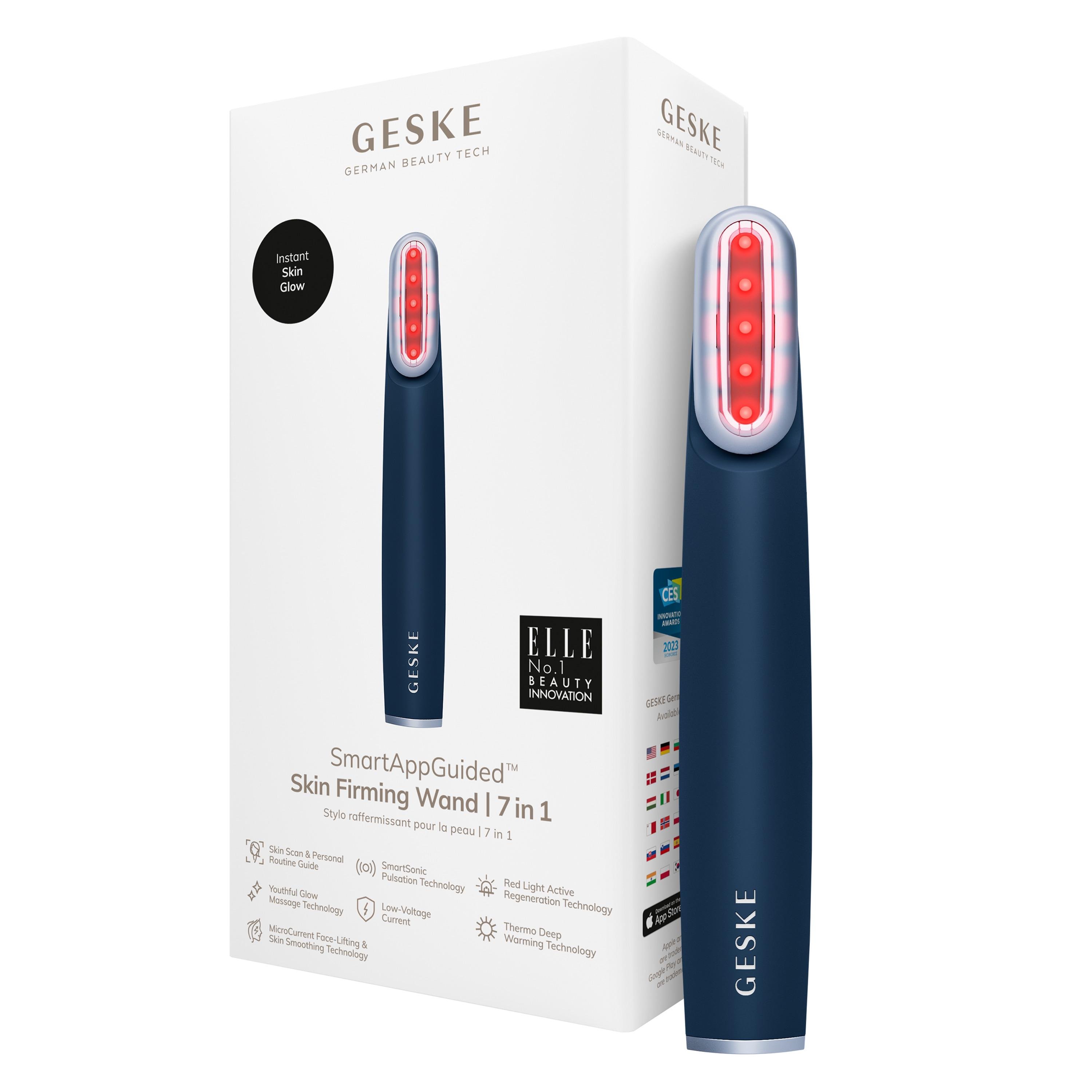 Пристрій для зміцнення і тонізації шкіри обличчя GESKE Skin Firming Wand 7в1 з поворотною головкою Midnight (HB0442)