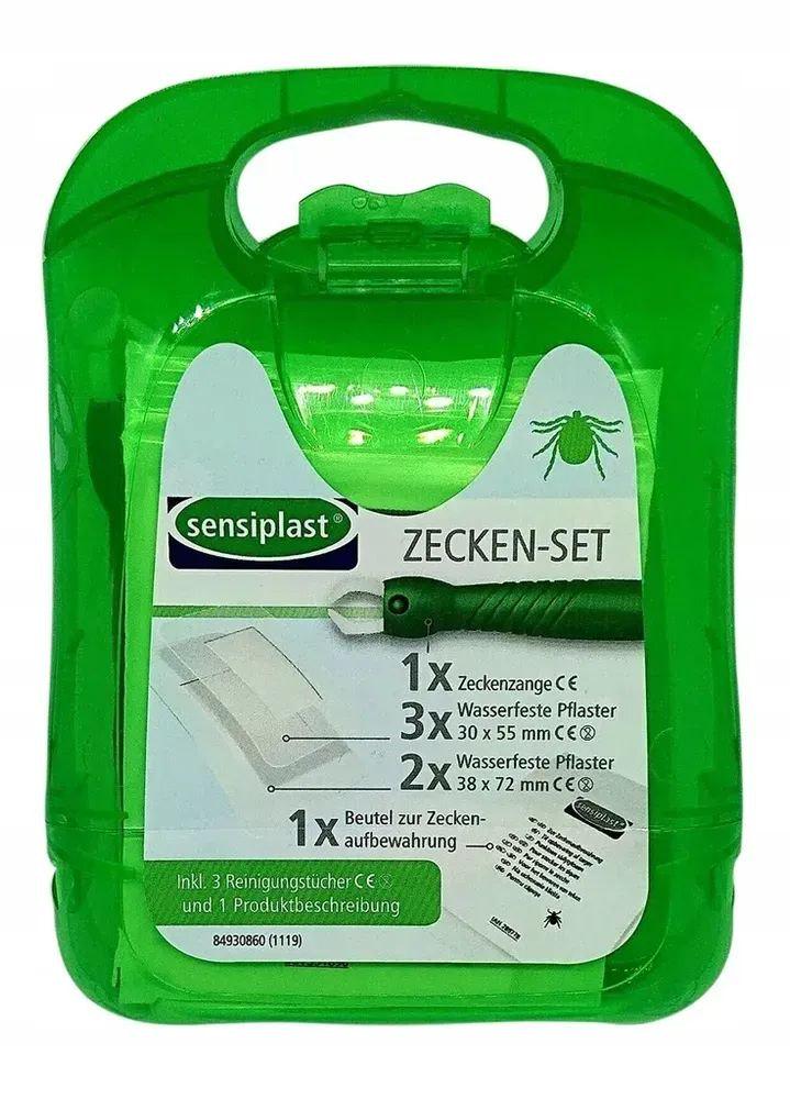 Набір для видалення кліщів Sensiplast з пінцетом та пластирами Набір для видалення кліщів Sensiplast з пінцетом та пластирами