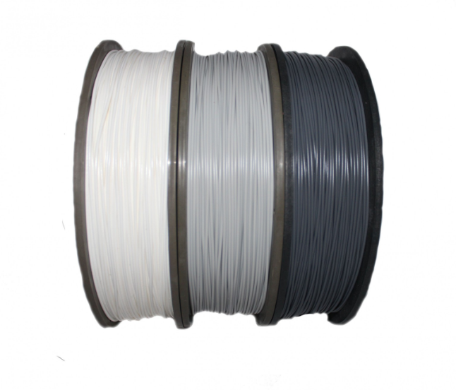 Набор 3в1 филамент PLA пластик для ЗD печати Pochatok Filament 1,75 мм 0,75 кг Белый/Светло-серый/Серый (16016)