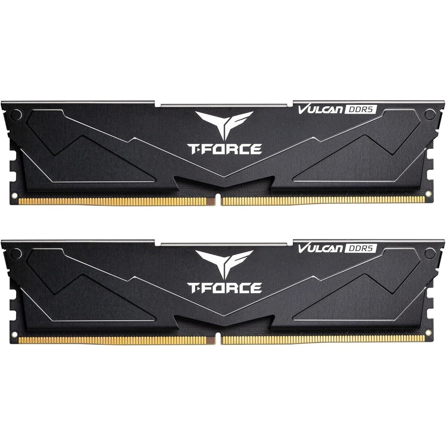 Оперативная память Team T-Force Vulcan 32 GB /2x16GB DDR5 6000MHz Black (FLBD532G6000HC38JDC01)