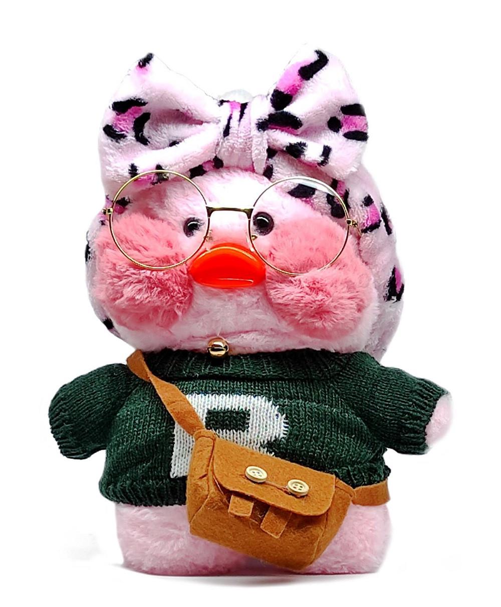 Мягкая игрушка уточка LaLafanfan в очках Розовый (099887-2)