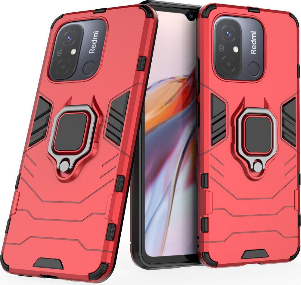 Противоударный чехол Xiaomi Redmi 12C (подставка кольцо) Red (32633-2D)