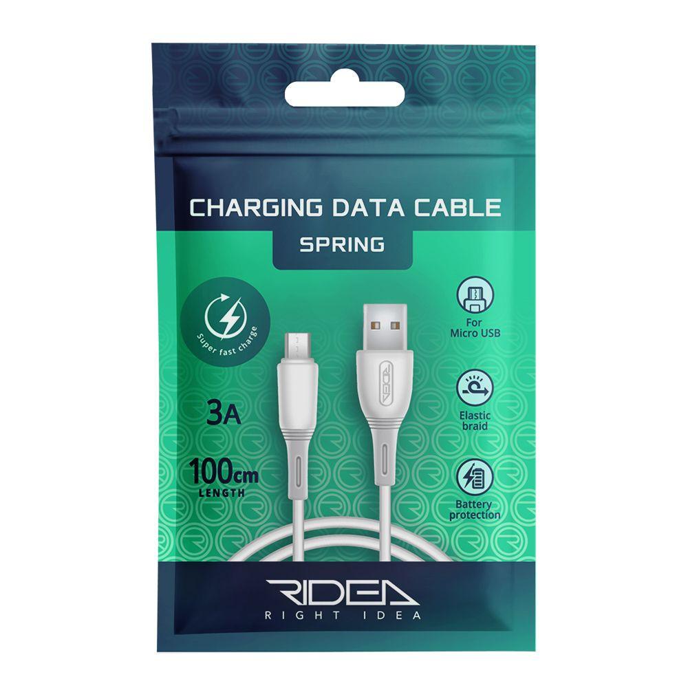 Кабель Ridea RC-M113 Spring 3A USB to Micro USB Белый (209-00172) - фото 6