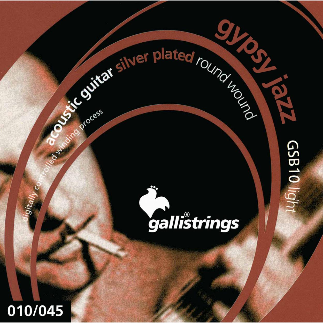 Струны для акустической гитары GalliStrings GSB10BE Ball End Light (21159)
