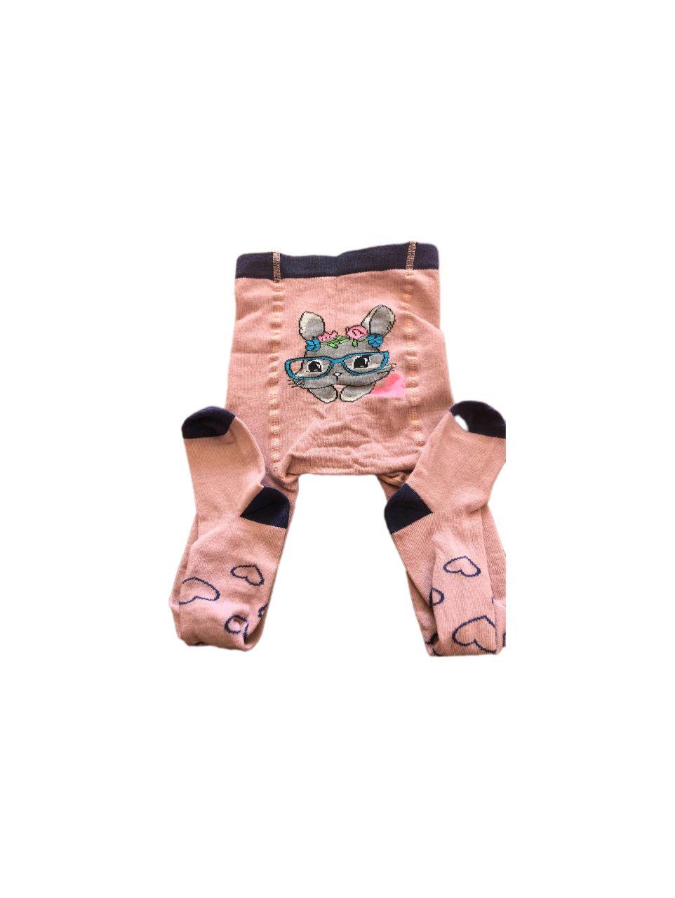 Колготки демисезонные для девочки TwinSocks Зайчик 74 см-80 Розовый (310)