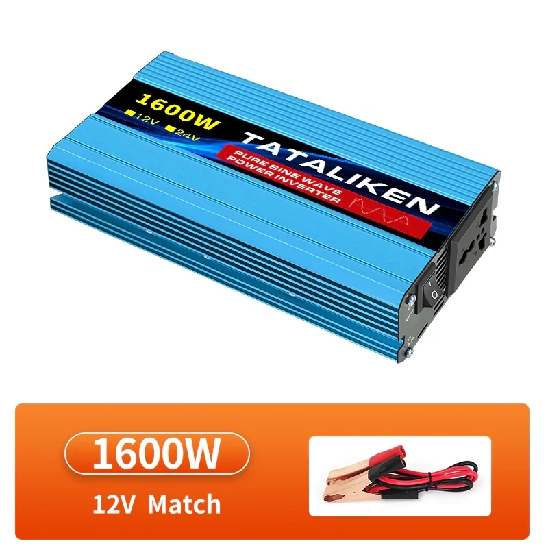 Инвертор автомобильный преобразователь для котла Tataliken с 12 V на 220 V AC/DC 1600 W 1600 Вт чистый синус - фото 4 Инвертор автомобильный преобразователь для котла Tataliken с 12 V на 220 V AC/DC 1600 W 1600 Вт чистый синус - фото 4