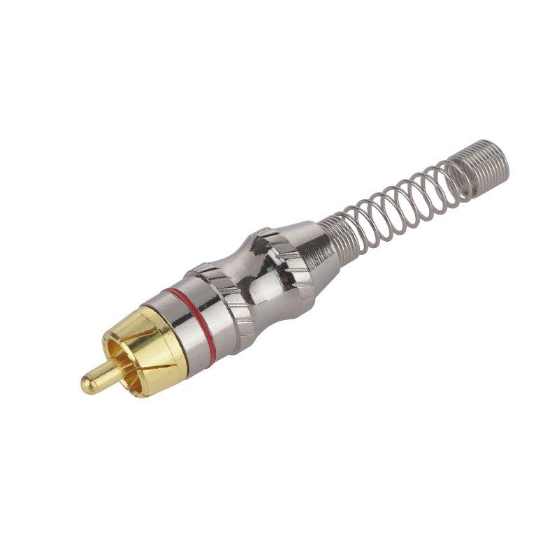 Штекер RCA 1 полоса Красный (A153049) Штекер RCA 1 полоса Красный (A153049)