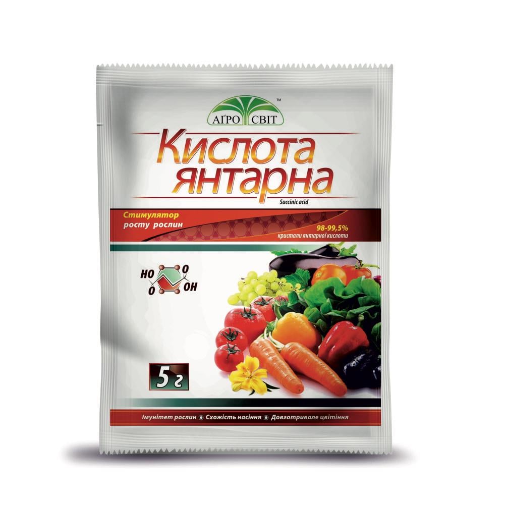 Кислота янтарная для роста растений Агромир 5 г (37206870) Кислота янтарная для роста растений Агромир 5 г (37206870)