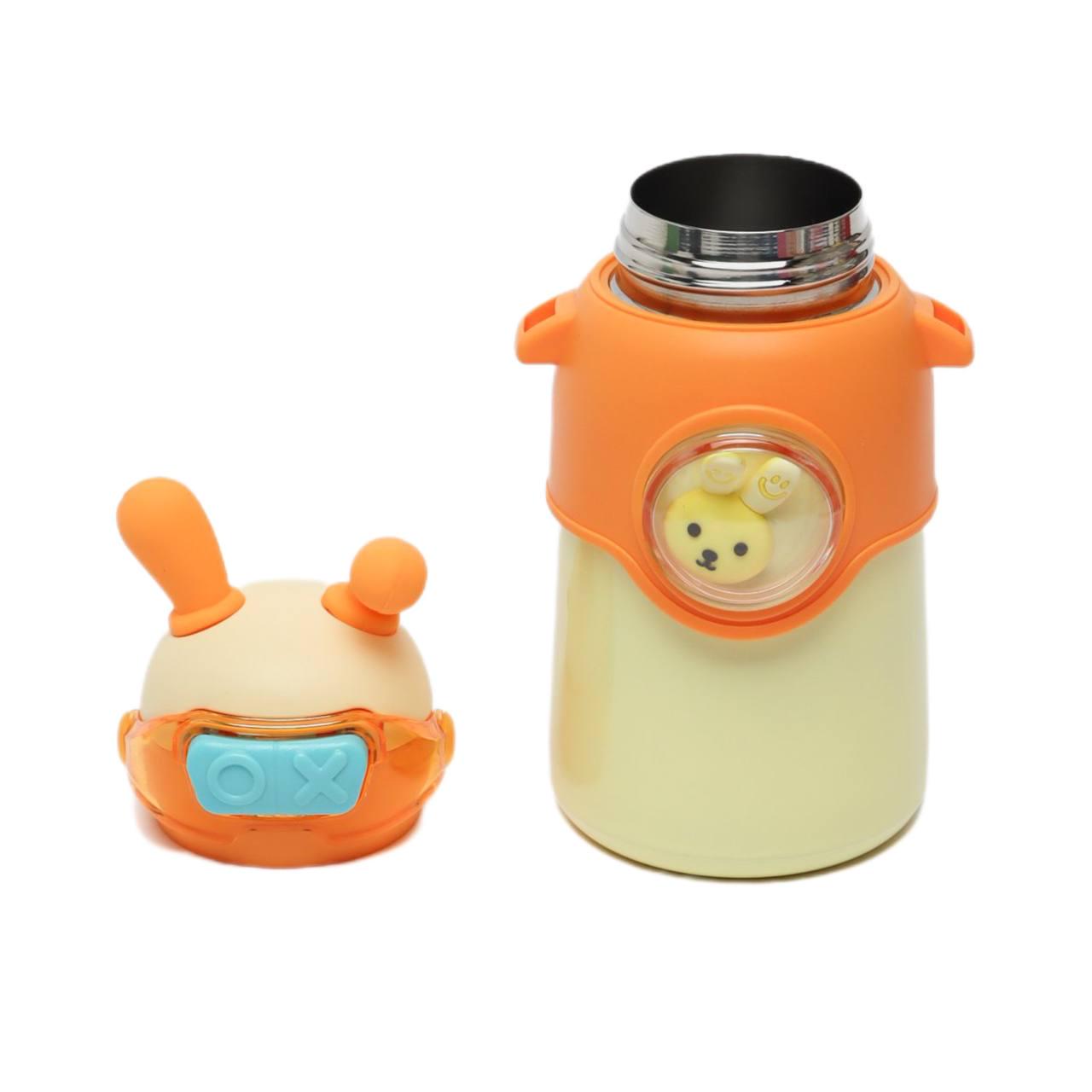 Термос детский с ремешком на 500 мл зайчик 2386 Оранжевый (4793f8b2) - фото 2 Термос детский с ремешком на 500 мл зайчик 2386 Оранжевый (4793f8b2) - фото 2