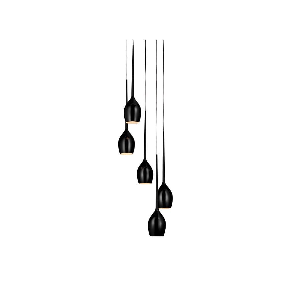 Підвісний світильник Azzardo Izza AZ0312 Shiny Black (MD 1288A-5BL)