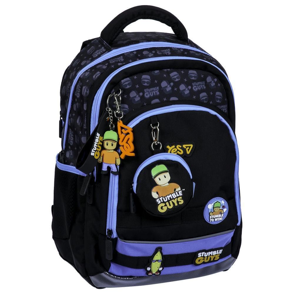 Рюкзак школьный YES Stumble Guys 39x26x14 см 14,2л Черный (550500)