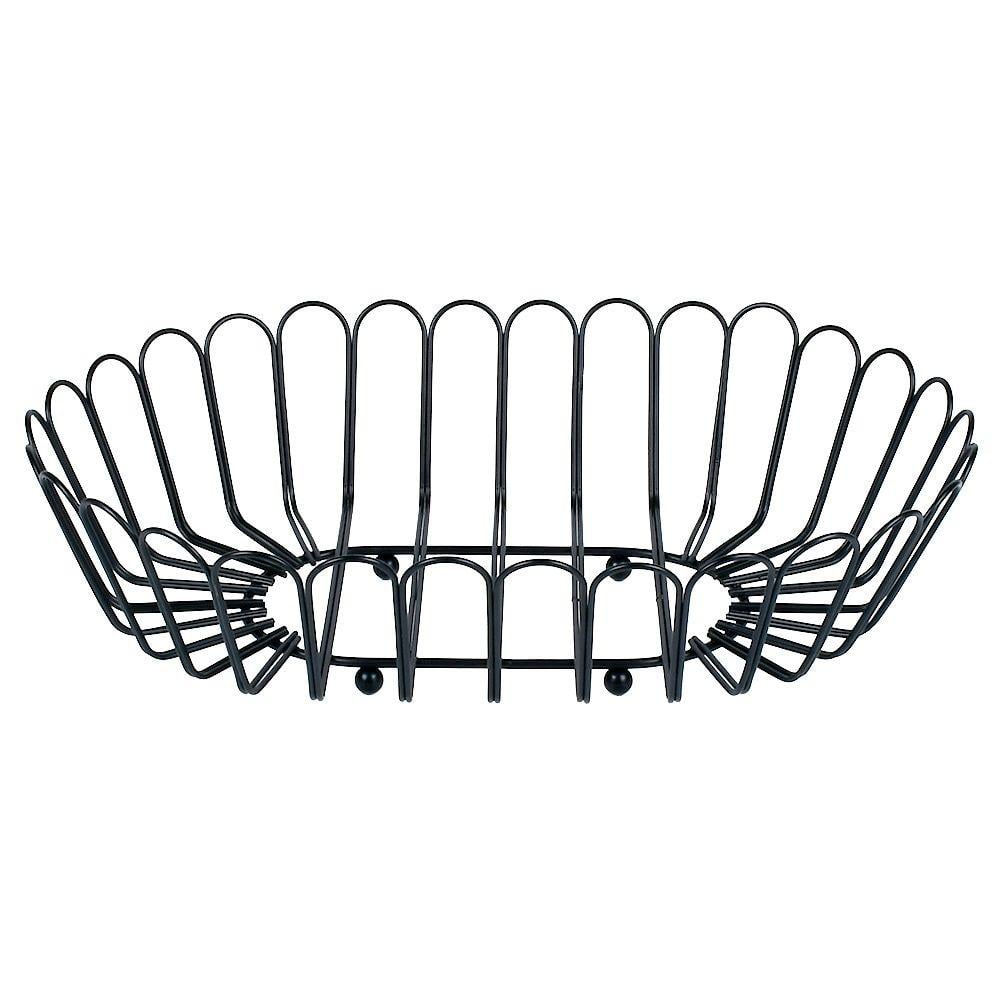 Кошик для сервірування фруктів Home металевий сітчастий 32х20 см Black (33246361)