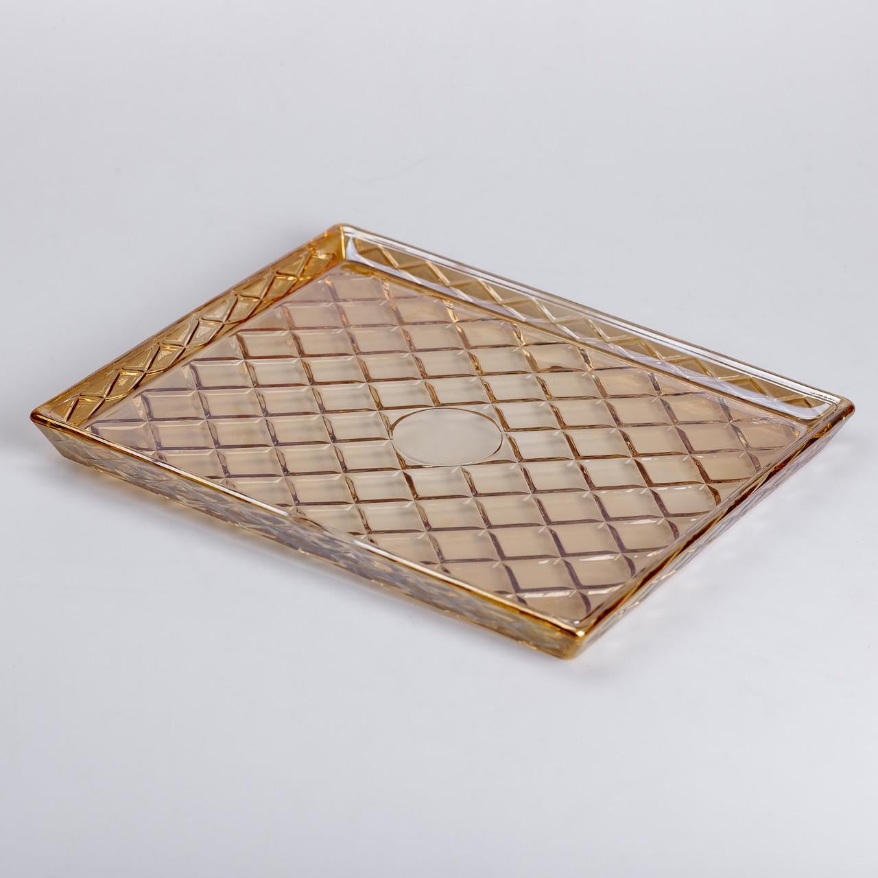 Блюдо для закусок стеклянное прямоугольное 24,5х20,5х2 см Коричневый Блюдо для закусок стеклянное прямоугольное 24,5х20,5х2 см Коричневый