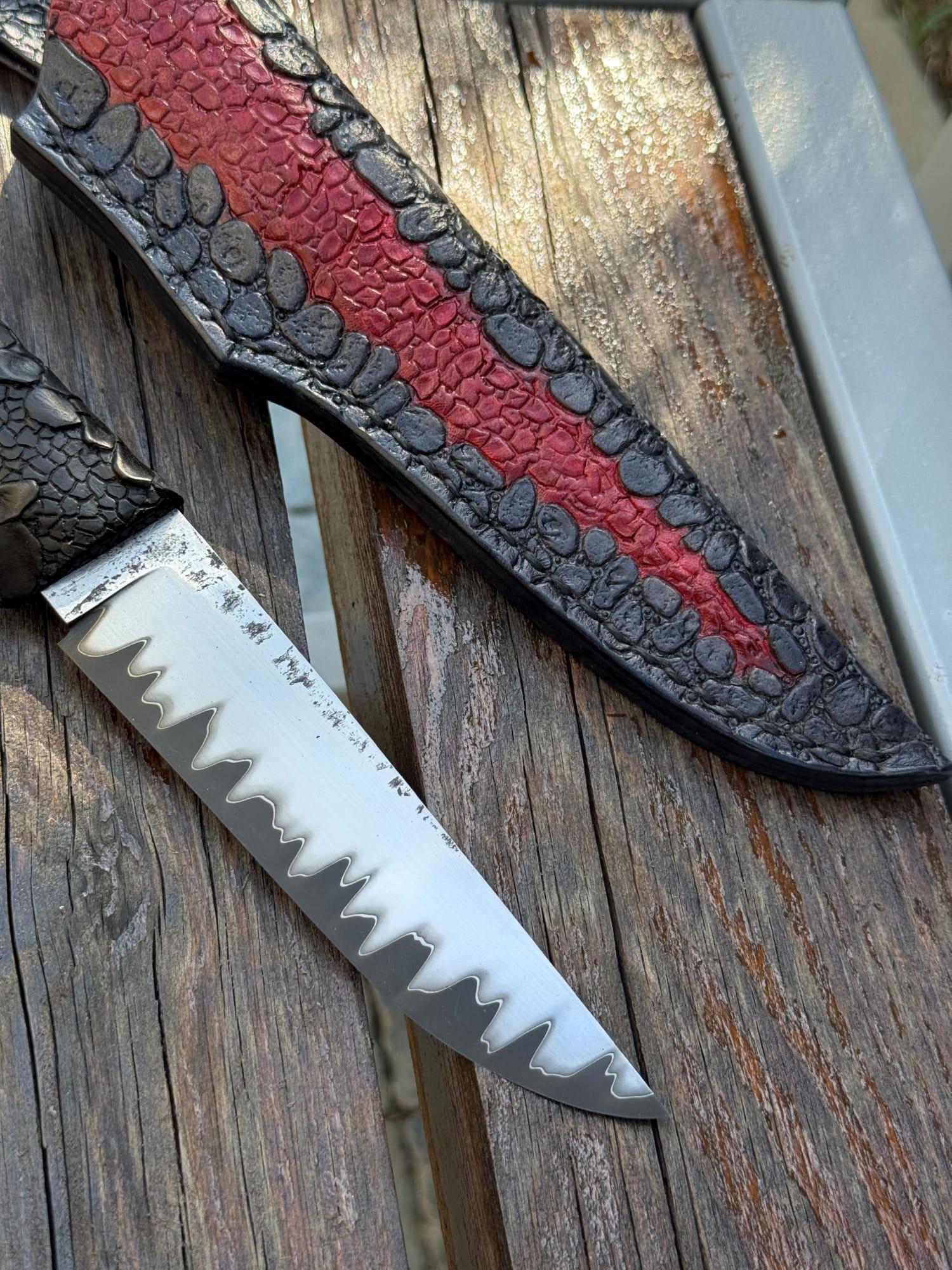 Нож туристический Gorillas BBQ KN207 Раскол сталь ламинат Rex-12 - фото 9