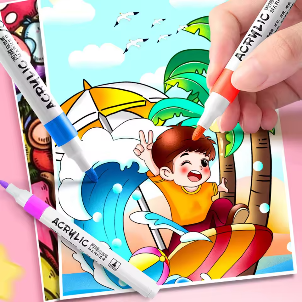 Набір акрилових маркерів для художньої творчості 36 кольорів (JH-TZ03 0) - фото 4 Набір акрилових маркерів для художньої творчості 36 кольорів (JH-TZ03 0) - фото 4