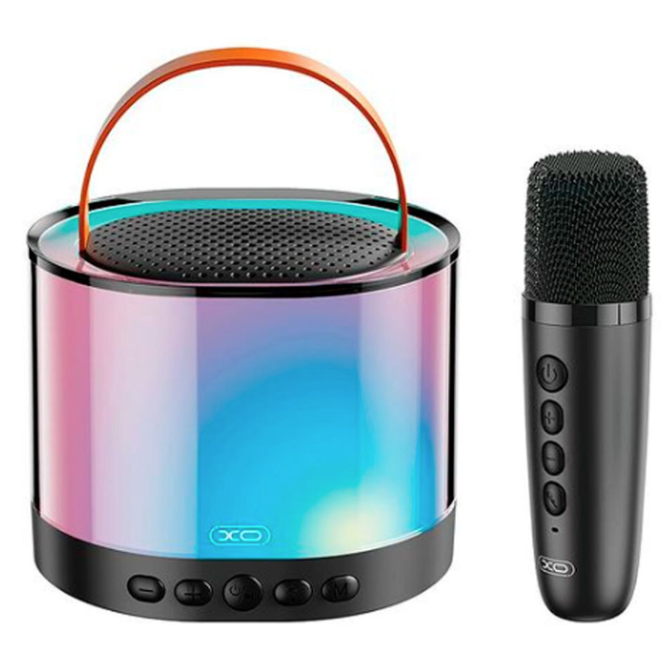 Портативна колонка з макірофоном XO F47 Aurora Atmosphere Light Bluetooth Чорний (2316803829)