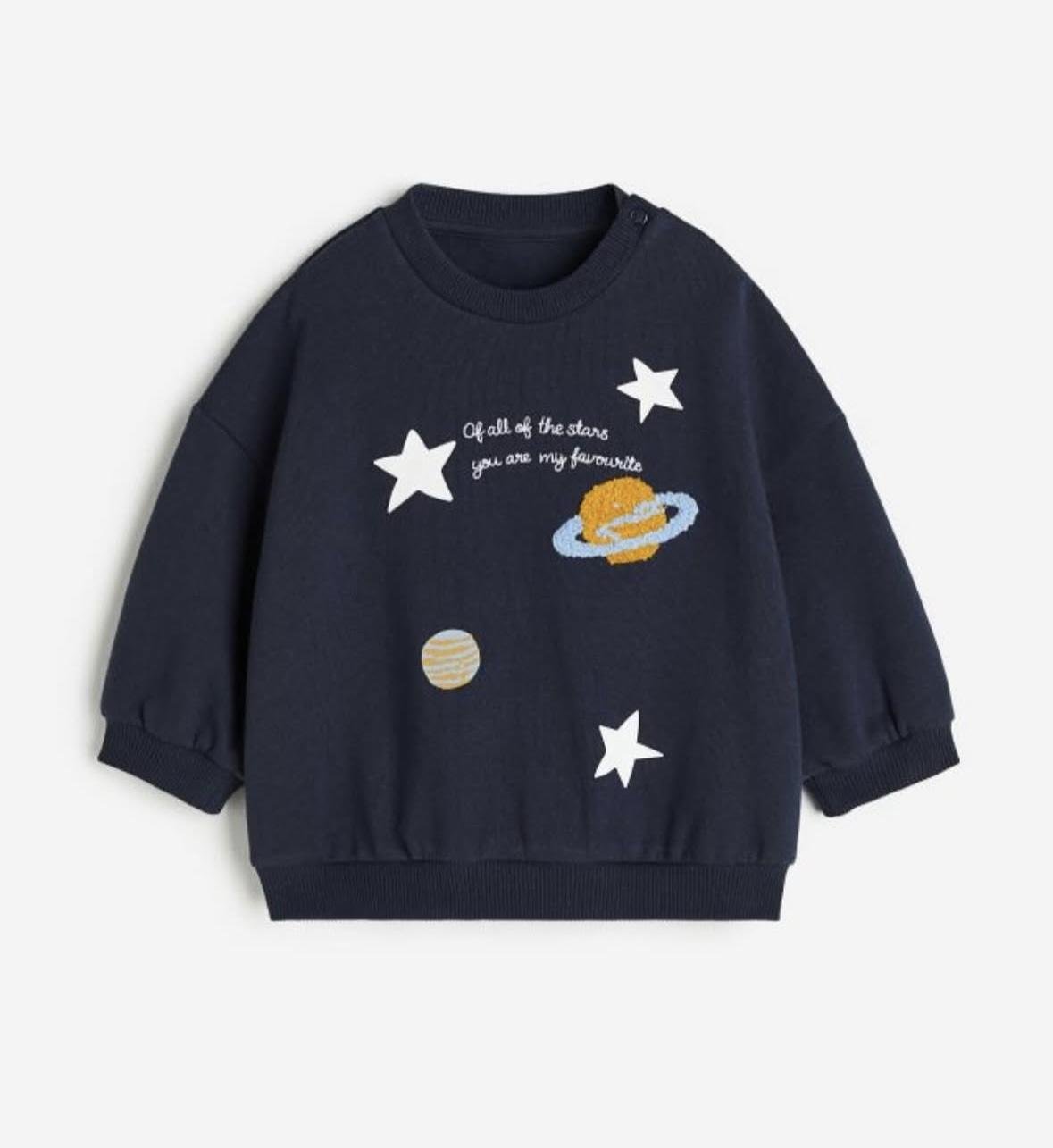 Свитшот детский утепленный H&M 86 см Синий (1204789)