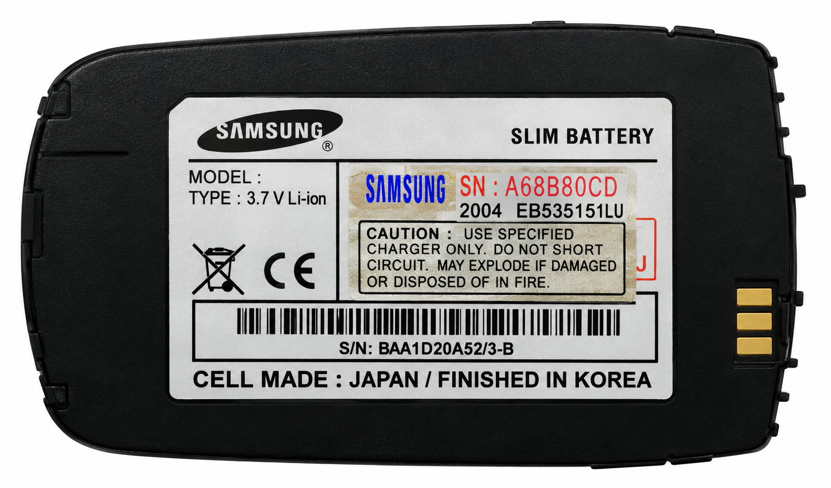 Акумуляторна батарея АА-клас для Samsung Z500 (000013319)