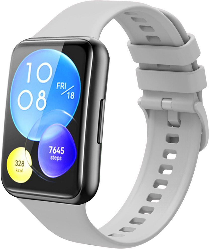 Ремешок Jsota для Huawei Watch Fit 2 силиконовый Grey (28081-33)