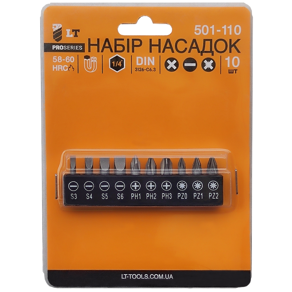 Набор бит LT-tools 10 ед. (501-110)