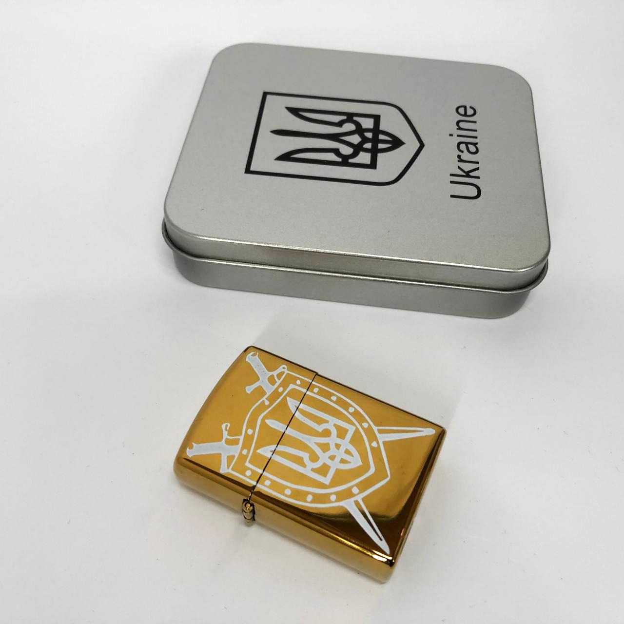 Зажигалка дуговая электроимпульсная зажигалка USB Украина Золотой (HL-446) - фото 13