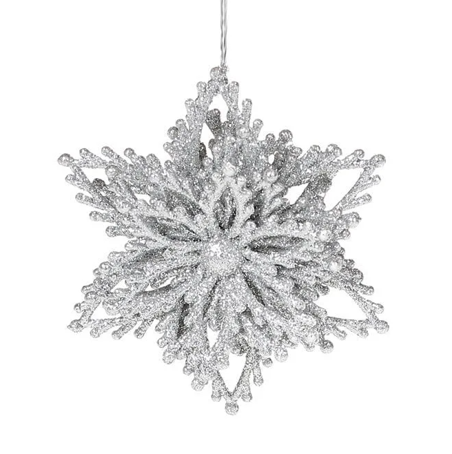 Підвіска новорічна Flora Сніжинка Срібний (12288)
